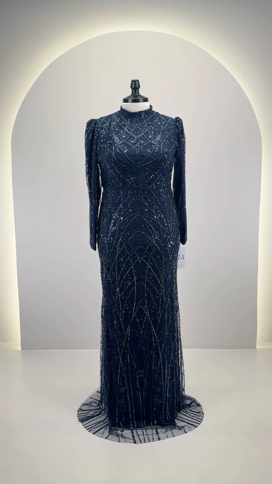 Noura Abendkleid Dunkelblau