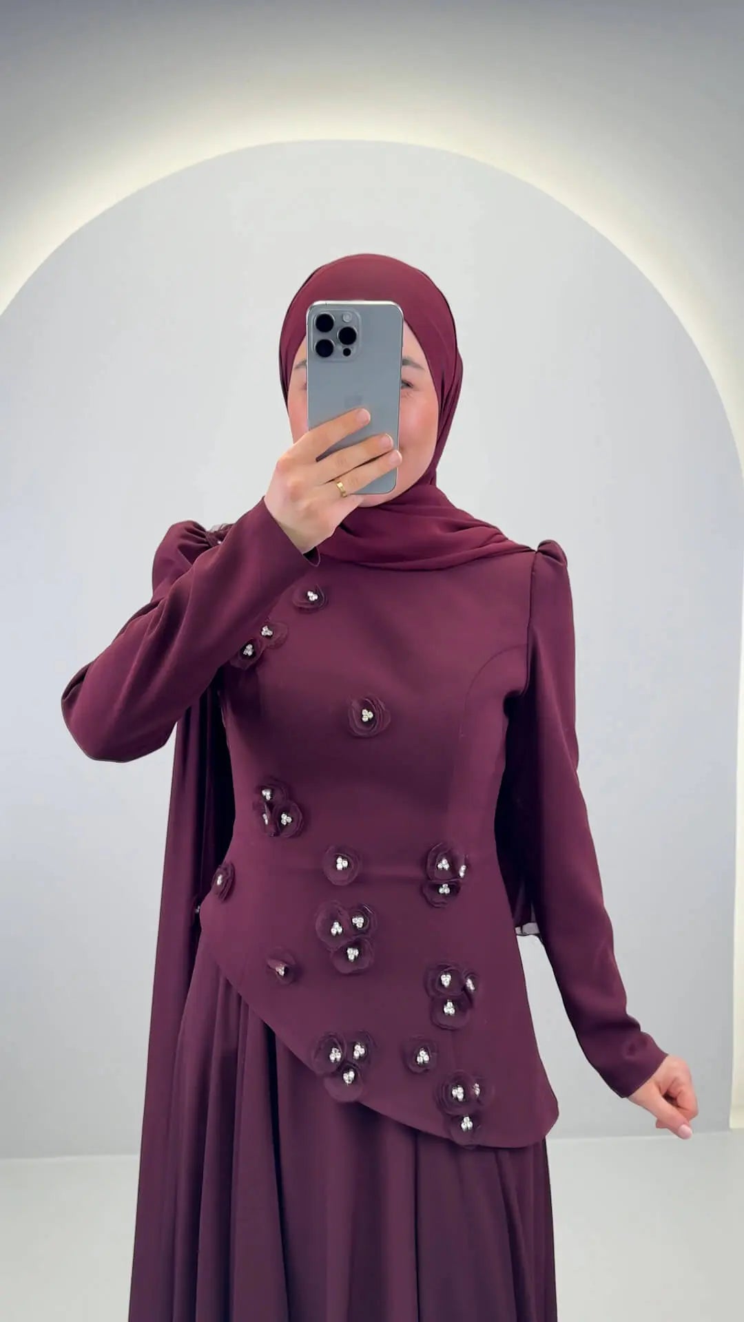Adela evening dress brown