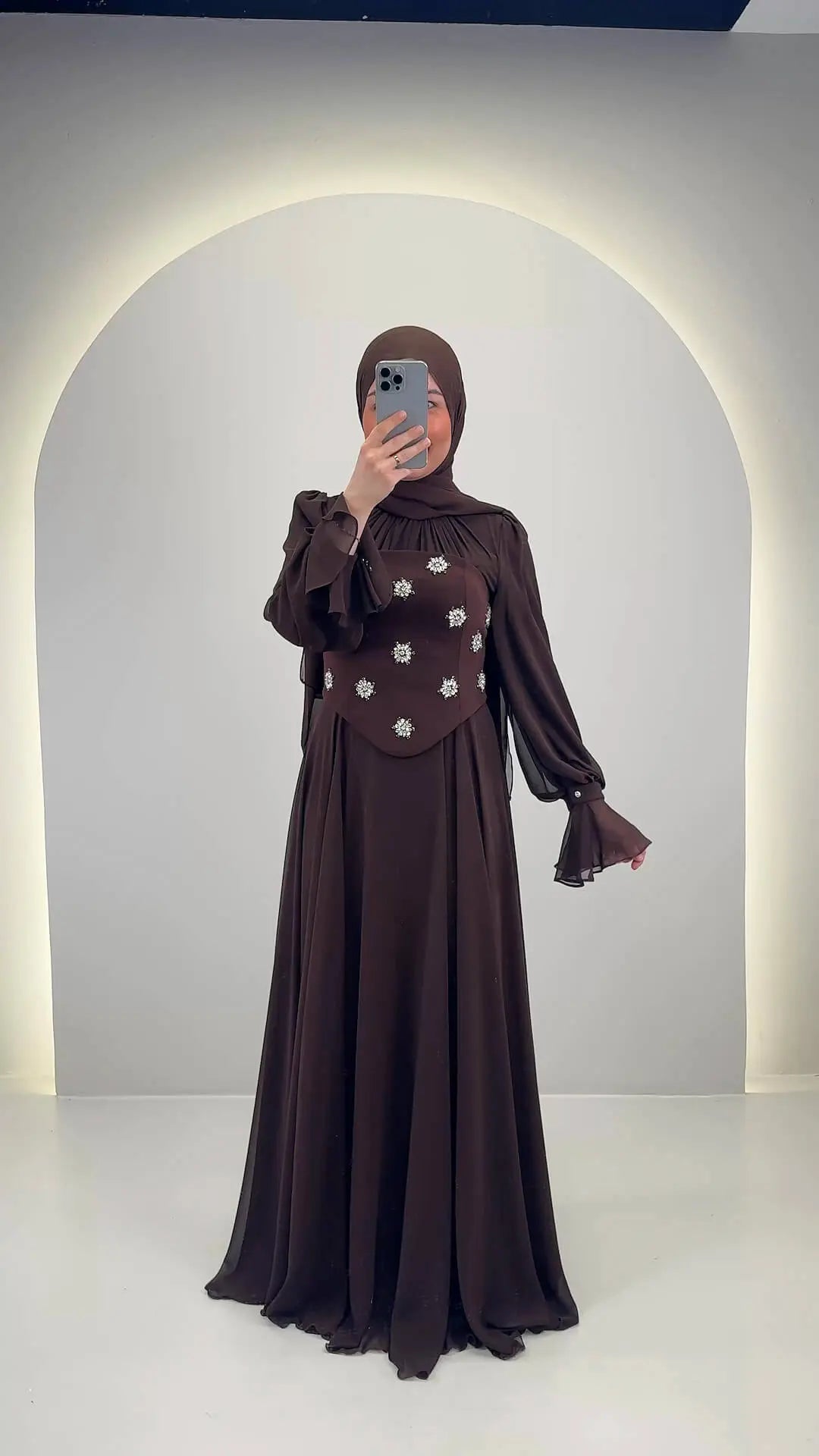 Tisla Evening dress Brown