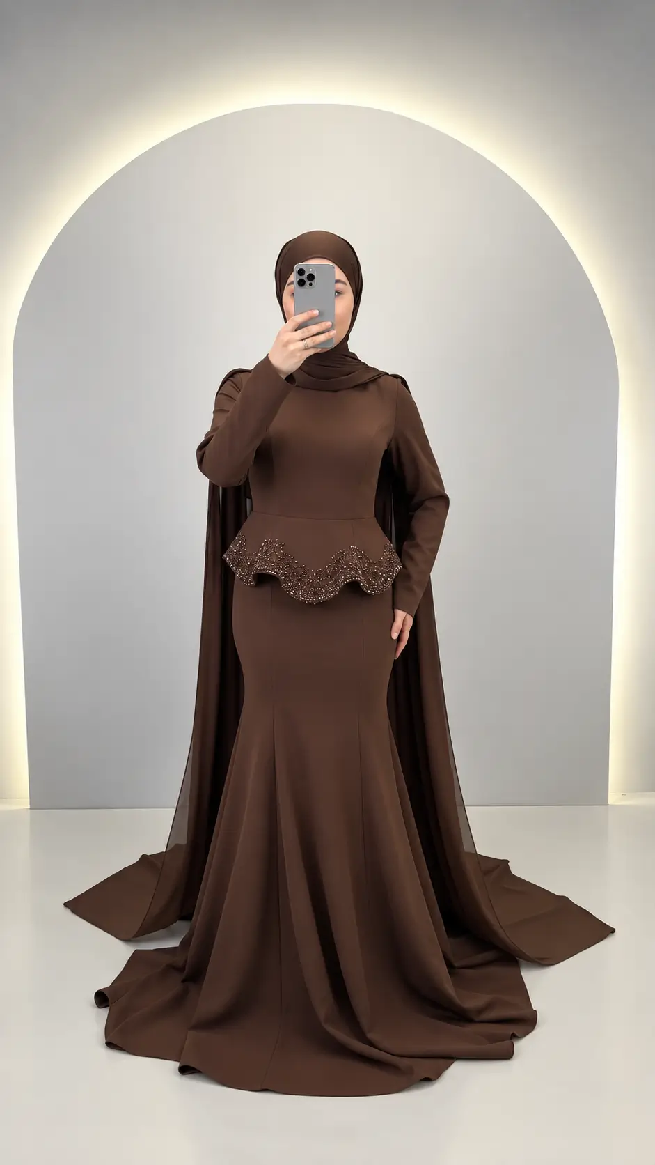 Simay Evening dress Brown