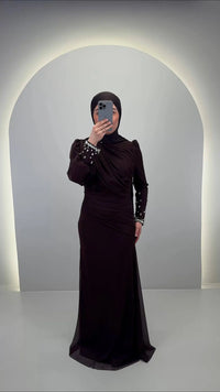 Rozan Evening dress Brown 01