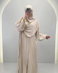 Hifaya Abaya Set with Khimar Beige