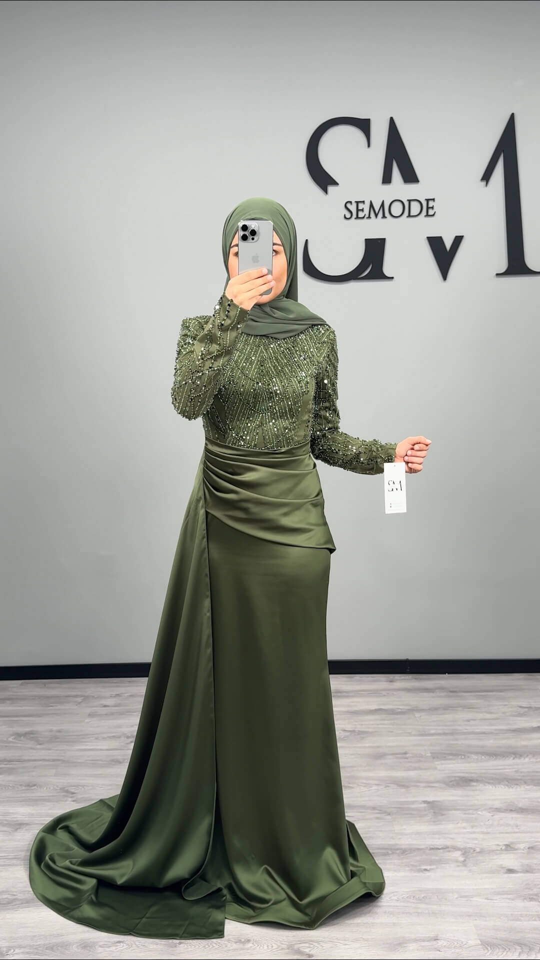 Fatey Abendkleid Khaki