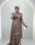 Leyla Abiye Taupe