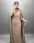 Menisa evening dress beige