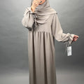 Mila Abaya Set with Khimar Taupe