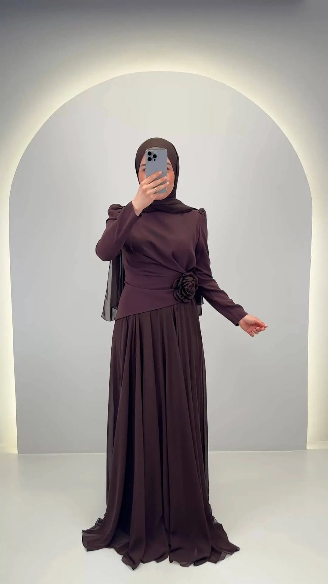 Noor Abendkleid Braun