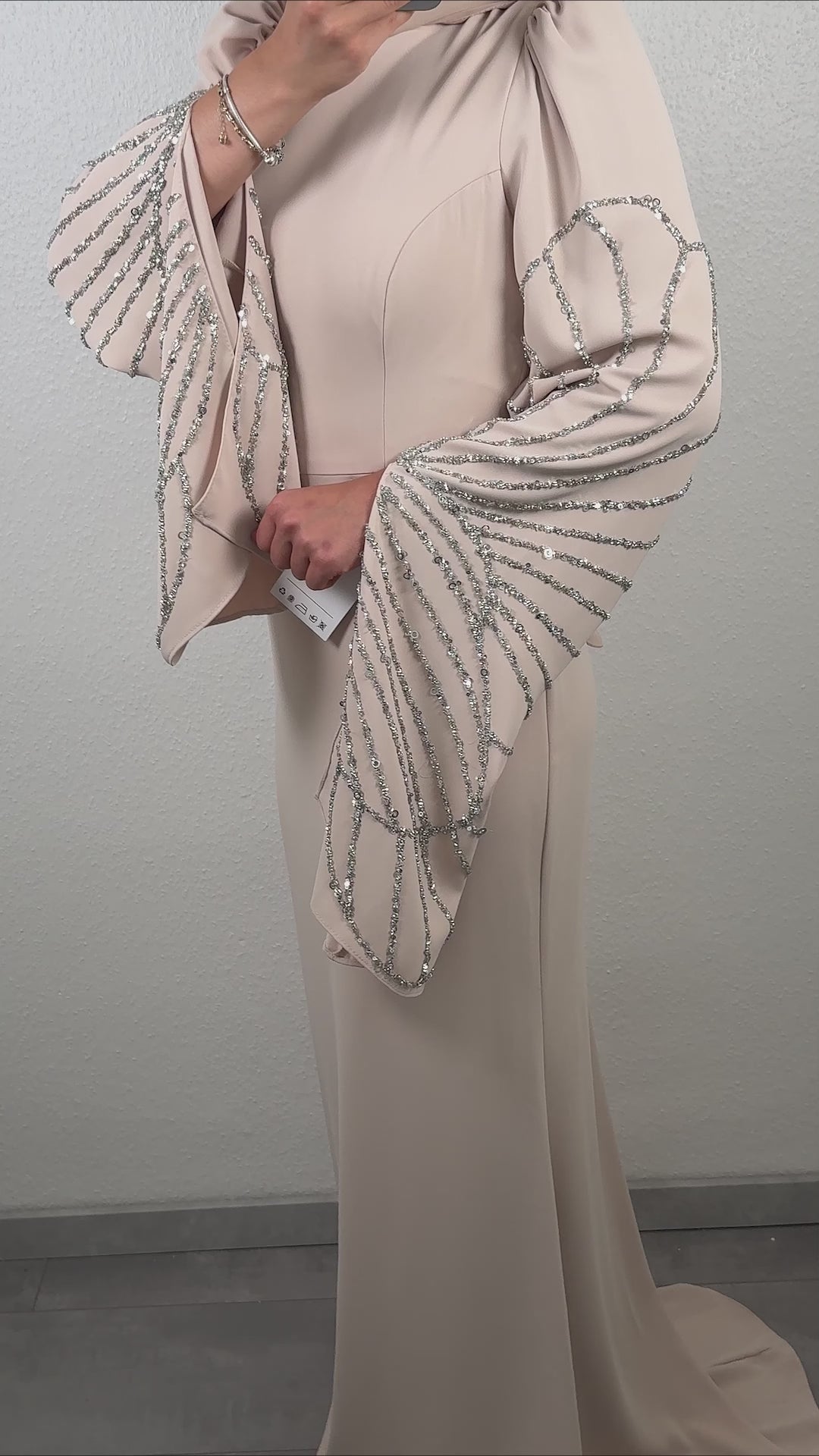 Robe de soirée Alev beige