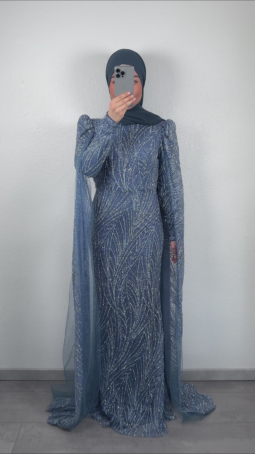 Elmas robe de soirée bleue