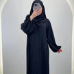 Hifaya Abaya Seti Khimar Siyah
