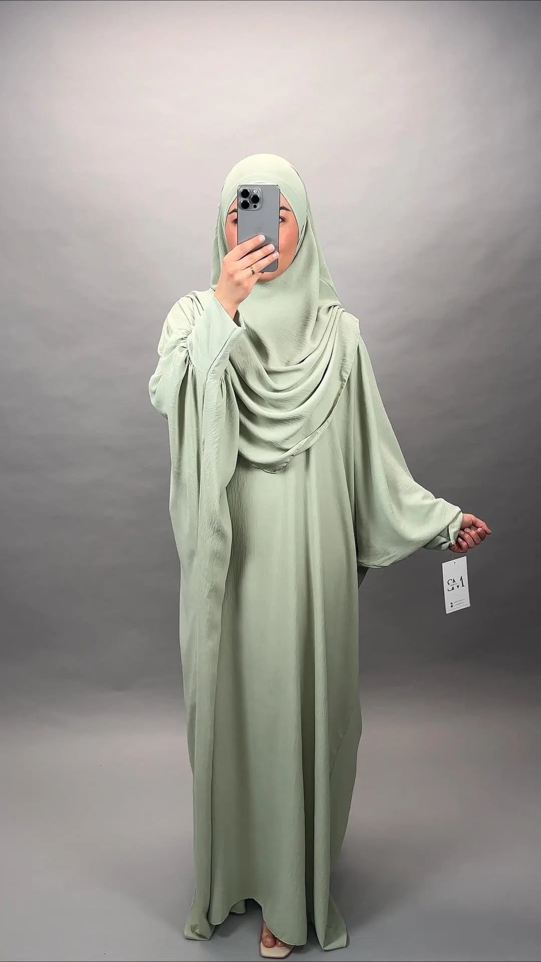 Sila Abaya Set mit Khimar Mint - Semode