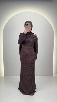 Tuyana Evening dress Brown