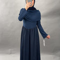 Yelena dress, dark blue